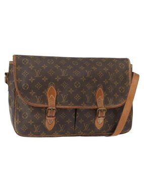 Authentic LOUIS VUITTON Monogram Gibeciere GM Shoulder Bag M42246 LV